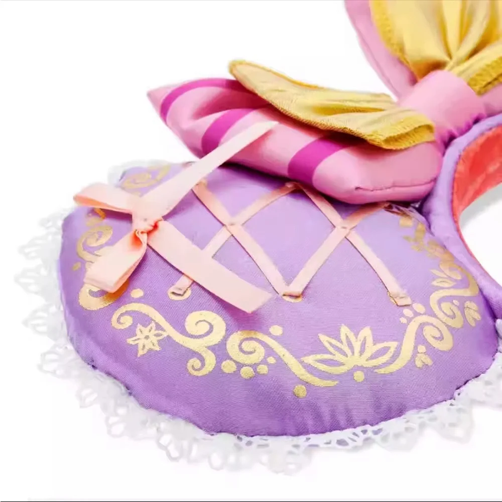 Disney Parks Rapunzel Tangled Princess Purple Gold Bow Minnie Mouse Ear Headband